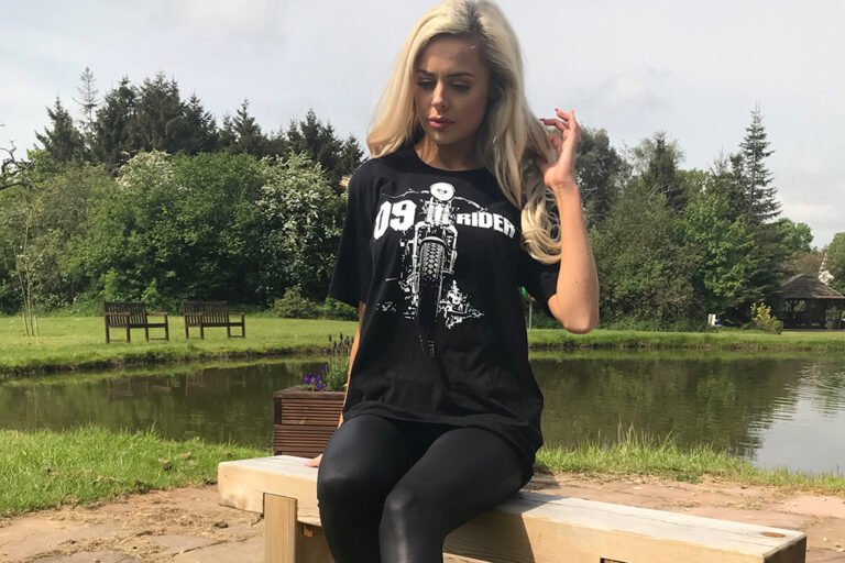 Promotional Model with Biker T-shirts in Solihull on 18th May 2018