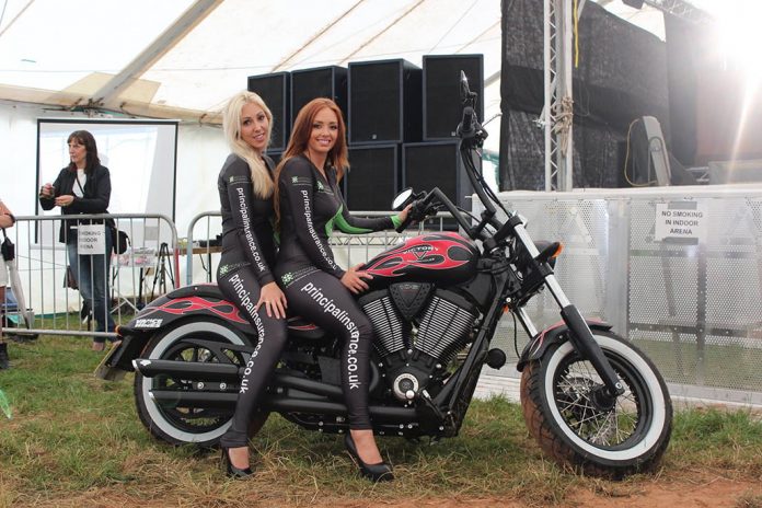 Promotional Models with Principal Insurance at the Race Rock N Ride Santa Pod Show 2014 01
