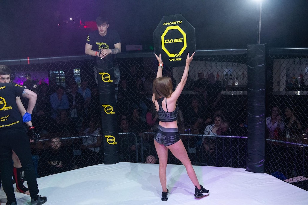 Ring Girls With Charity Cage Wars In Coventry On 2nd April 2022