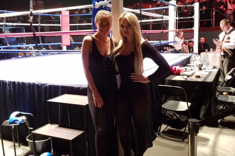 Ring Girls with Fight Club London at The Coronet on 7th December 2017