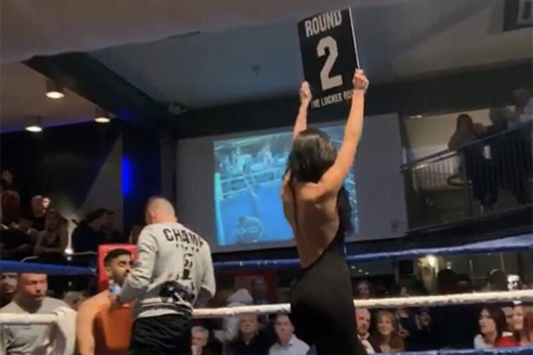 Ring Girls With Iba Boxing At Boatyard, Essex On 15th March 2019