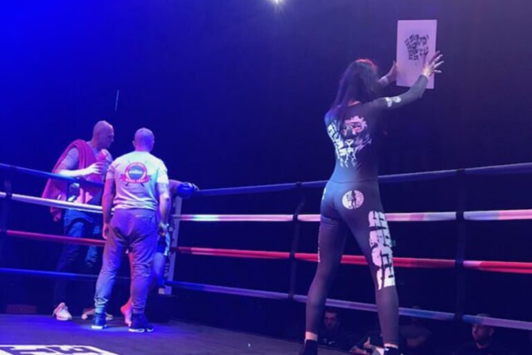 Ring Girls with Roar Combat League at Muay Thai Show on 14th October 2017