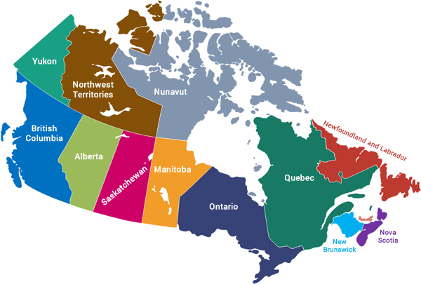 Infografía: Mapa de Canadá