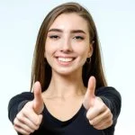 woman with a good english level