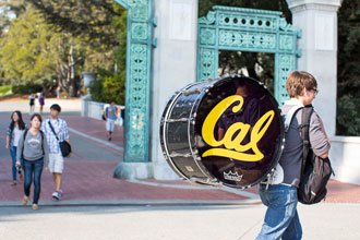 international students walking on campus of Berkeley