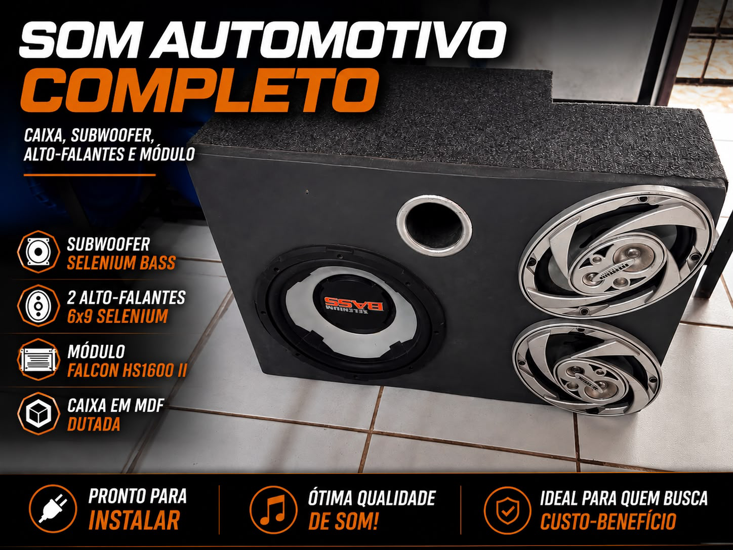 Som Automotivo Completo com Módulo