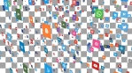 SOCIAL NETWORK ICONS LOOP 1 + Alpha Channel