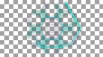 Glowing 3D geometric looping hexagons