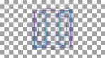 Glowing 3D geometric looping quad shape
