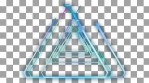 Glowing triangular looping 3D geometric shape