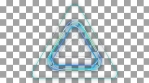 Glowing triangular looping 3D geometric shape