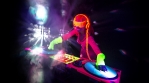 fantastic video of sexy cyber raver dancer babe filmed in fluorescent clothing under UV black light