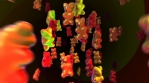 Seamless animation of dancing gummy bears