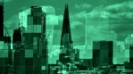 Computer Glitch Distortion Technology London Skyline Urban City