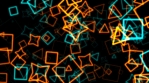 Geometric Particles 02 Teal Orange