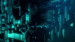 Cyber Tech Digital Background - BlueGreen