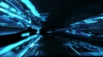 Neon Light SciFi Tunnel Fast Loop - Blue