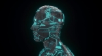 Reflective Cyborg Glowing 360 Loop - Neon Line