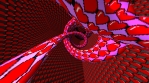 8 bits pixel heart tunnel animation. Retro arcade video game Valentine´s Day background.