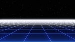 Retro Eighties Basic Grid Blue Landscape Horizon 01