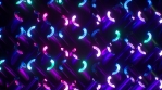 Looping futuristic neon glowing blinking light grid