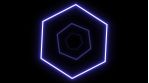 Neon - Hexagons - Bounce on beat - Blue Purple Pink