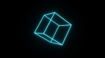 Neon cube, bounces and turns, 125bpm synch