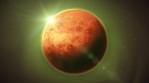 Venus Planet Inside Space Background