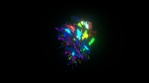 Colored Fractal Rumble Rotation Glow 04