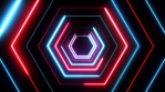 4k Abstract Digital Background Neon Polygon