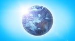 Beautiful HD Earth Planet On Sky Background Loop