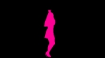 Colorful Dancing Disco Club Girl Silhouette