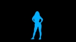 Colorful Dancing Disco Club Girl Silhouette