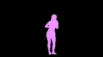 Colorful Dancing Disco Club Girl Silhouette