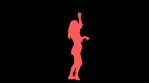 Colorful Dancing Disco Club Girl Silhouette