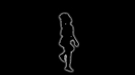 Colorful Glowing Neon Dancing Party Girl Silhouette