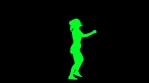 Colorful Dancing Disco Club Girl Silhouette