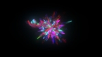 Splatter Ball Fluid FireWorks Loop GLOW 02