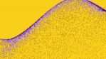 PURPLE DOT WAVES ON YELLOW