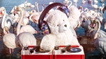 DJ Teddy Bear with flamingos