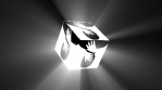 Hug Cube black and white  with volumetric lights