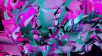 Articulated glitched geometric shapes background 02