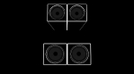 Speakers Video Mapped DJ Booth - Outline BPM