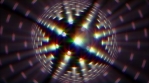 circular strange oblongate thing that rotates and has prisma light with background 4K