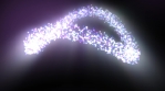 Beautiful Flowing Glowing Particles and Twinkling Stars Light Ring