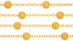 Golden Bitcoin Blockchain Transaction Chains Moving Left and Right