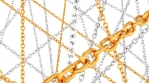 Silver and Gold Beautiful Jewelry Luxury Metal Chains Sparkle