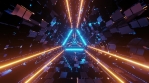 Sci Fi Tunnel Triangle Glowing Neon