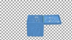 Easter box. transparent background. 4K resolution.