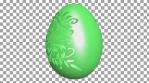 Easter Egg 3D video animation. Transparent background. 4K